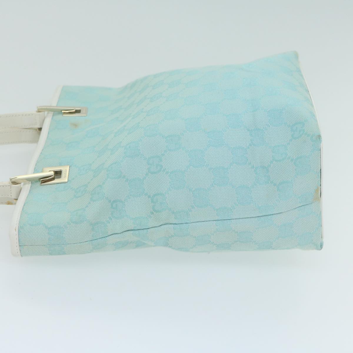 GUCCI GG Canvas Tote Bag Light Blue 002.1099  65709