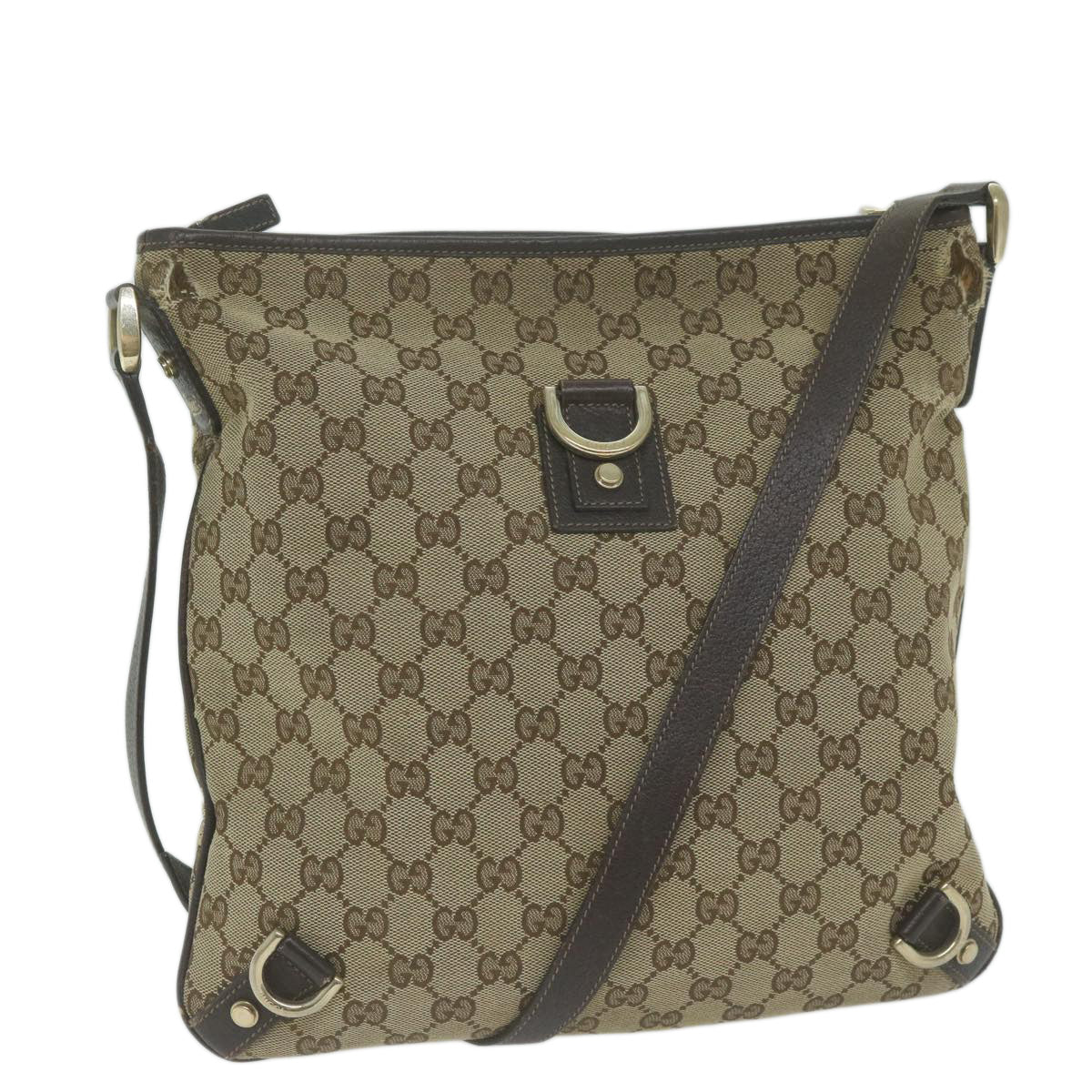 GUCCI GG Canvas Shoulder Bag Beige 131326  65712