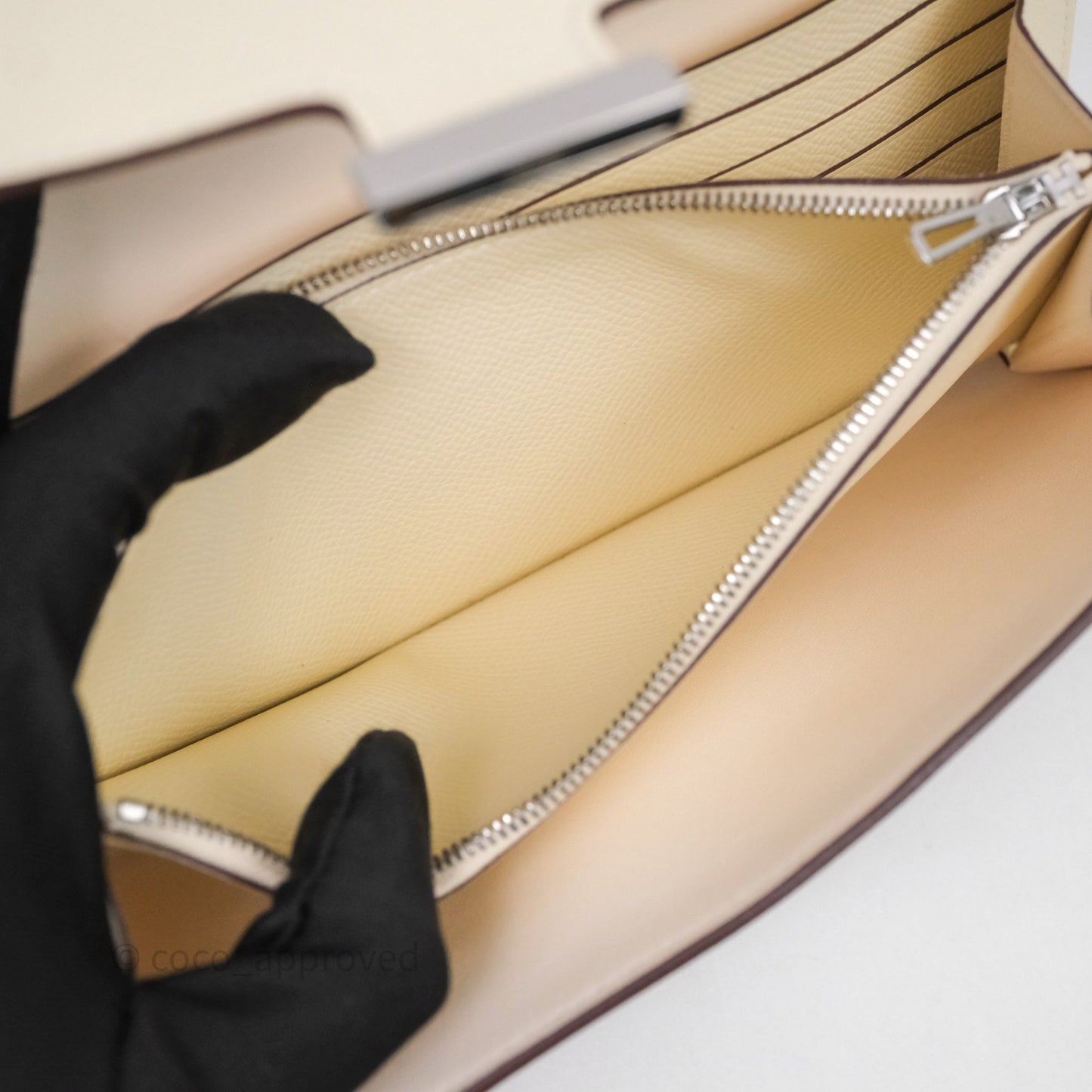 Hermès Constance To Go Wallet Nata I2 Epsom Palladium hardware