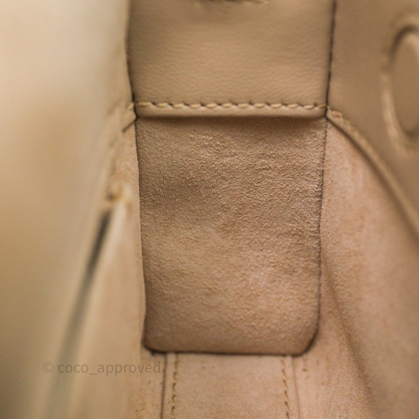 Christian Dior Small Lady D-Joy Powder Beige Cannage Lambskin Gold Hardware
