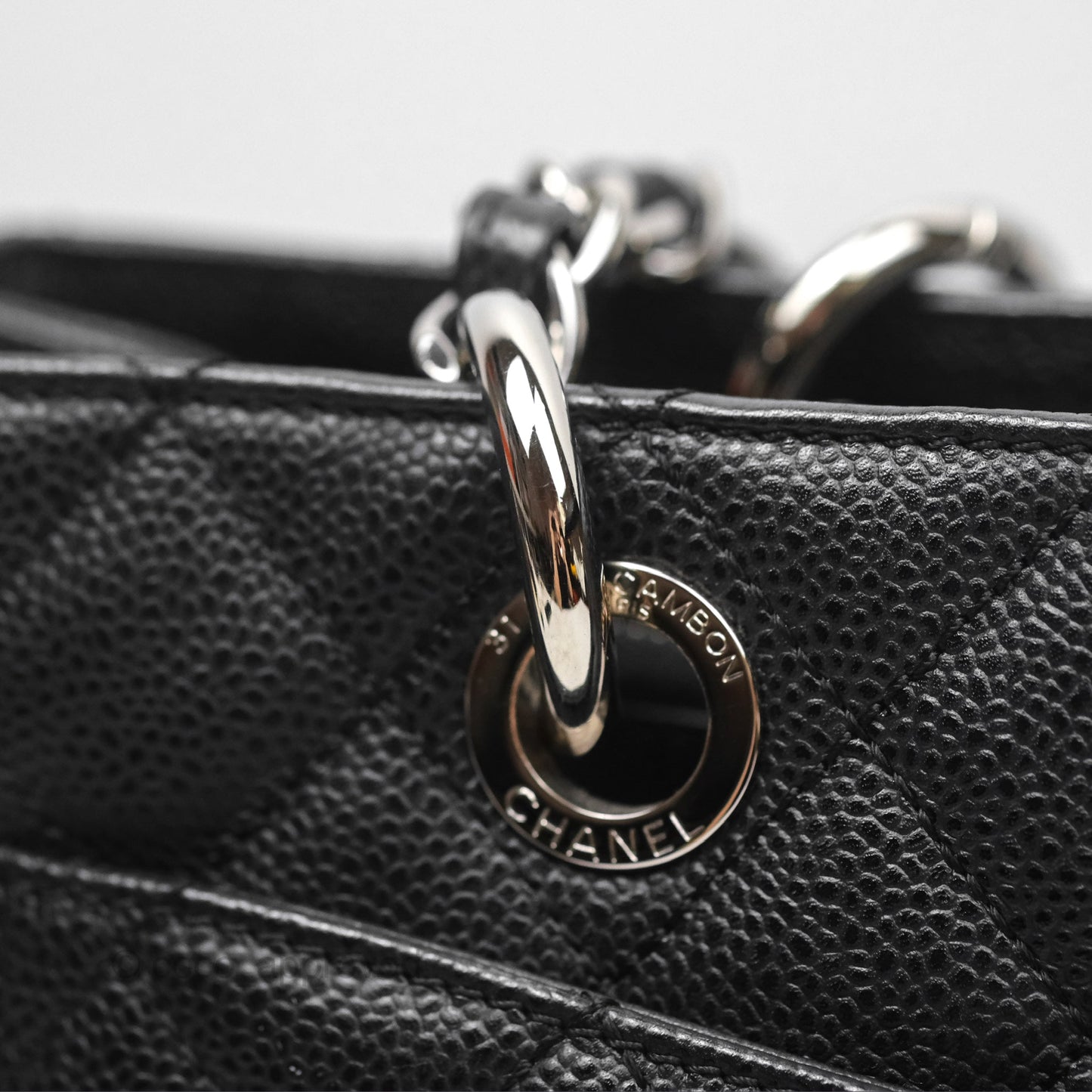 Chanel GST Black Caviar Silver Hardware