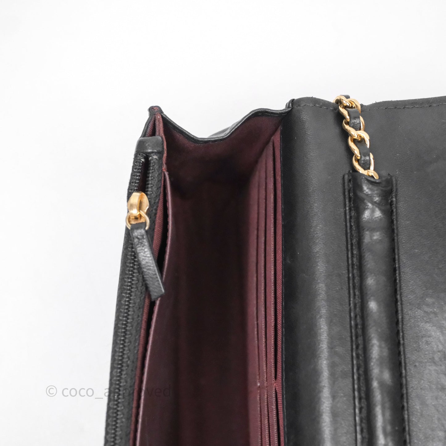 Chanel Classic WOC Wallet On Chain Quilted Black Lambskin Gold Hardware