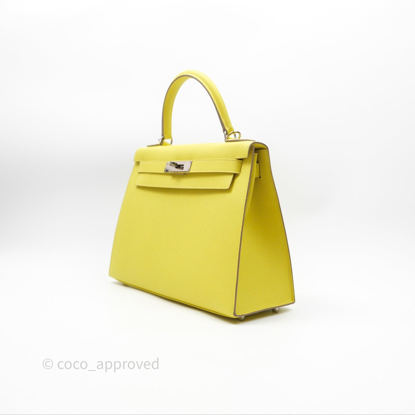 Hermès Kelly 28 Lime 9R Epsom Palladium Hardware