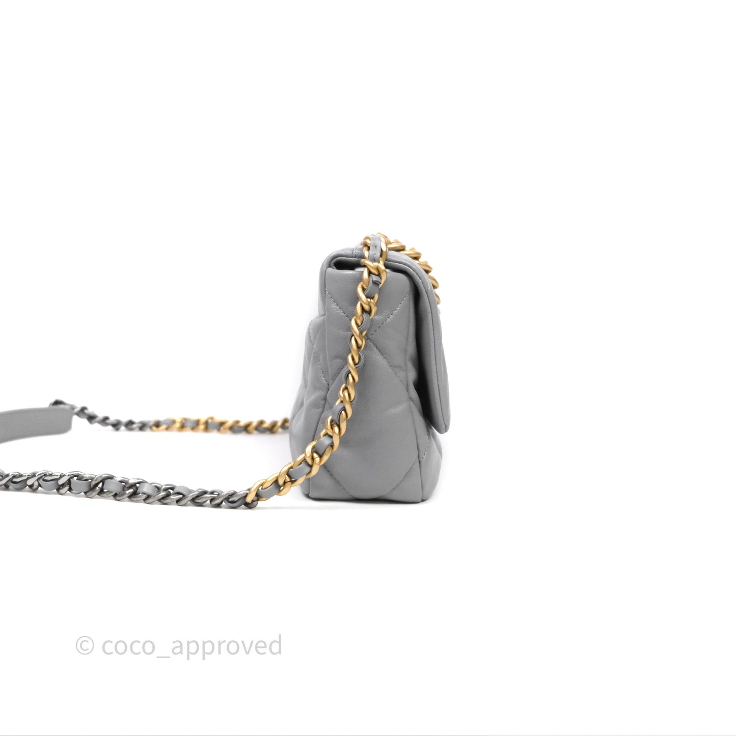 Chanel 19 Small Grey Mixed Hardware