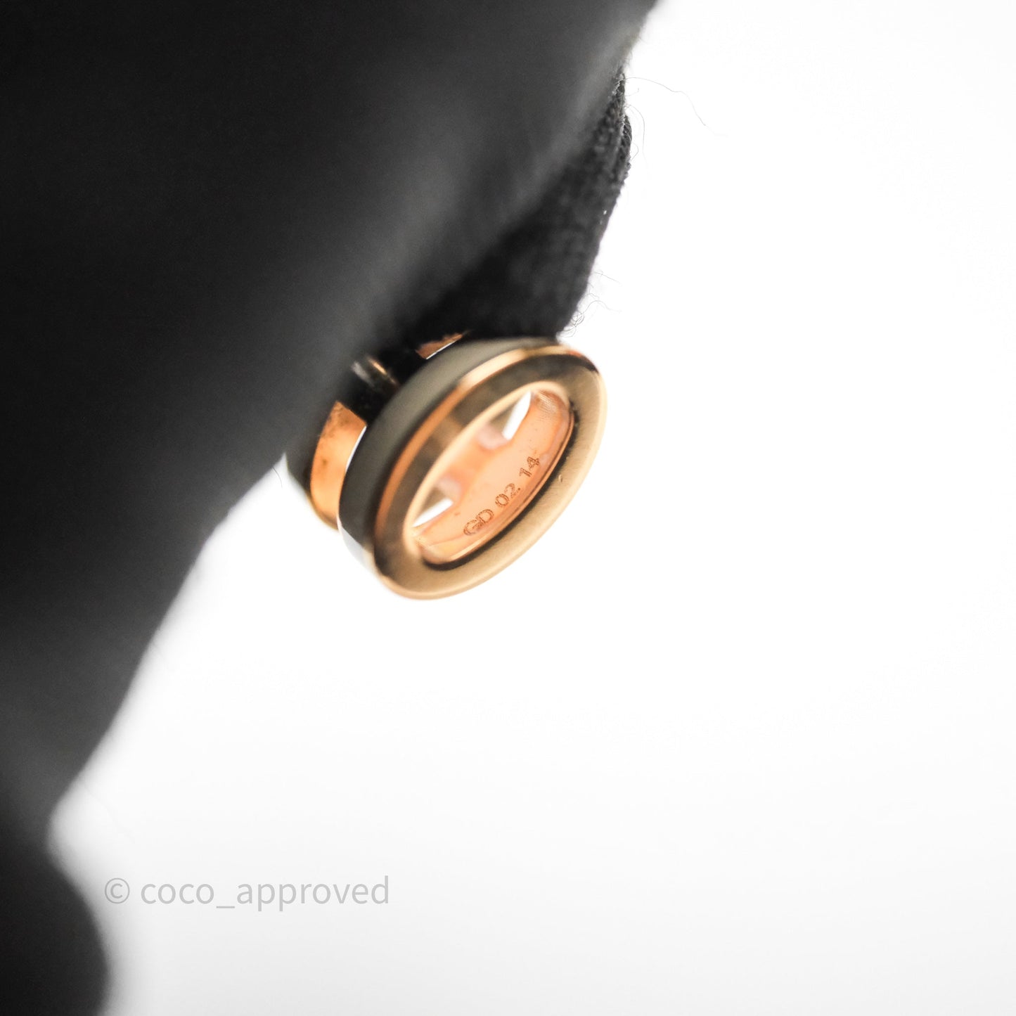 Hermès Mini Pop H Earrings Marron Glace Rose Gold