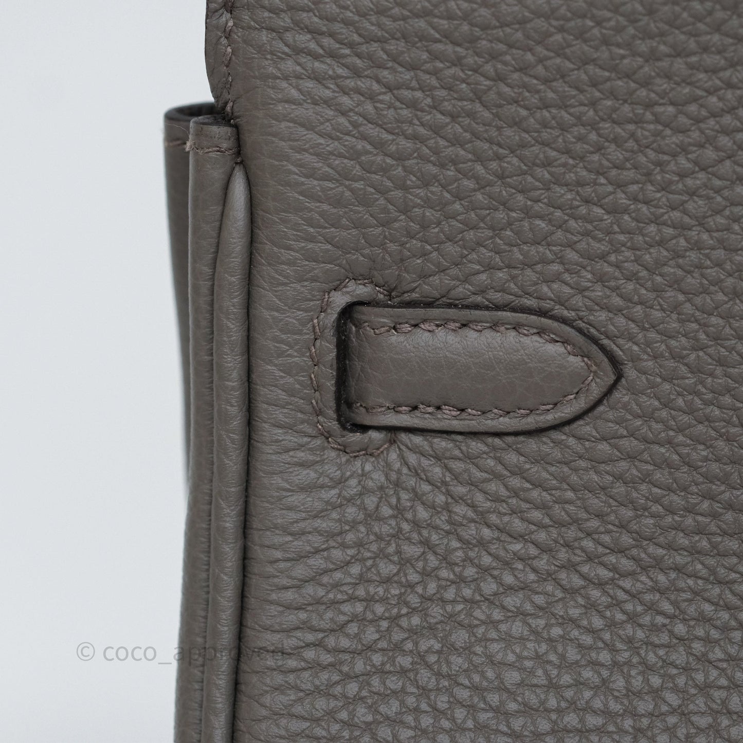 Hermès Birkin 25 Retourne Gris Etain 8F Togo Palladium Hardware