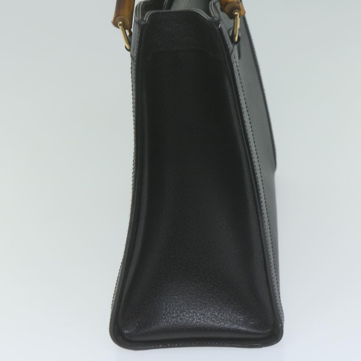 GUCCI Bamboo Hand Bag Leather Black 002 1186  65788