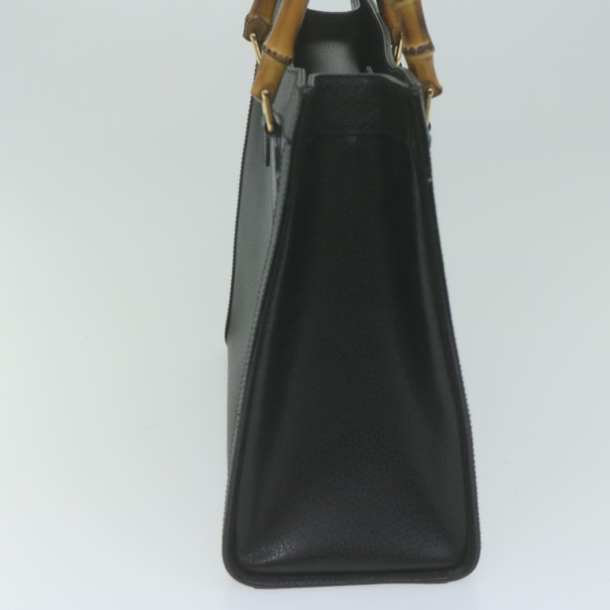 GUCCI Bamboo Hand Bag Leather Black 002 1186  65788