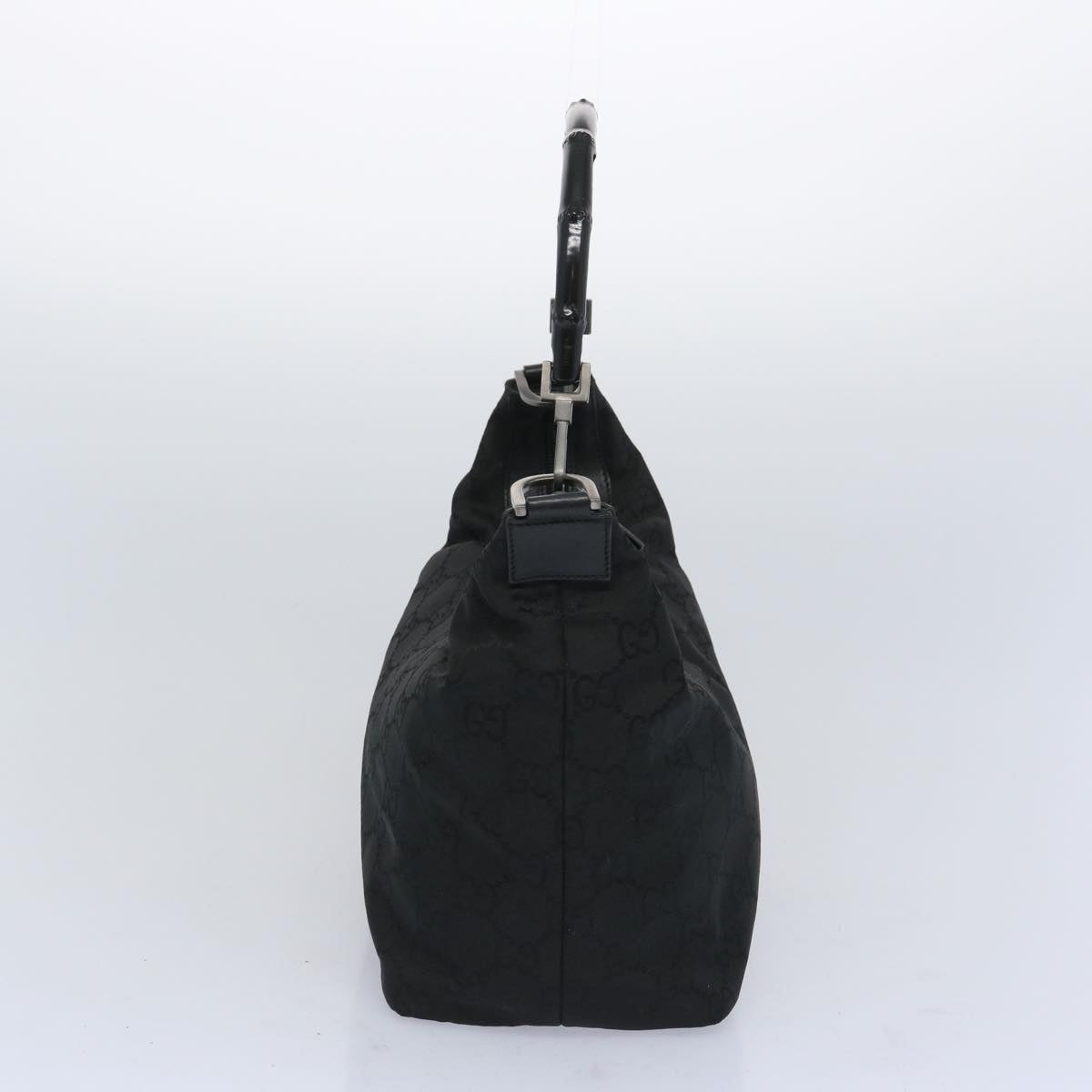 GUCCI Bamboo GG Canvas Shoulder Bag Nylon Black 000 0531  65797
