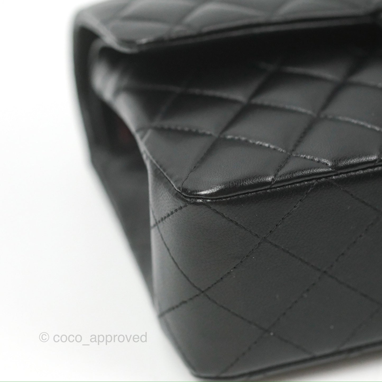 Chanel Small Classic Quilted Flap Black Lambskin Gold Hardware