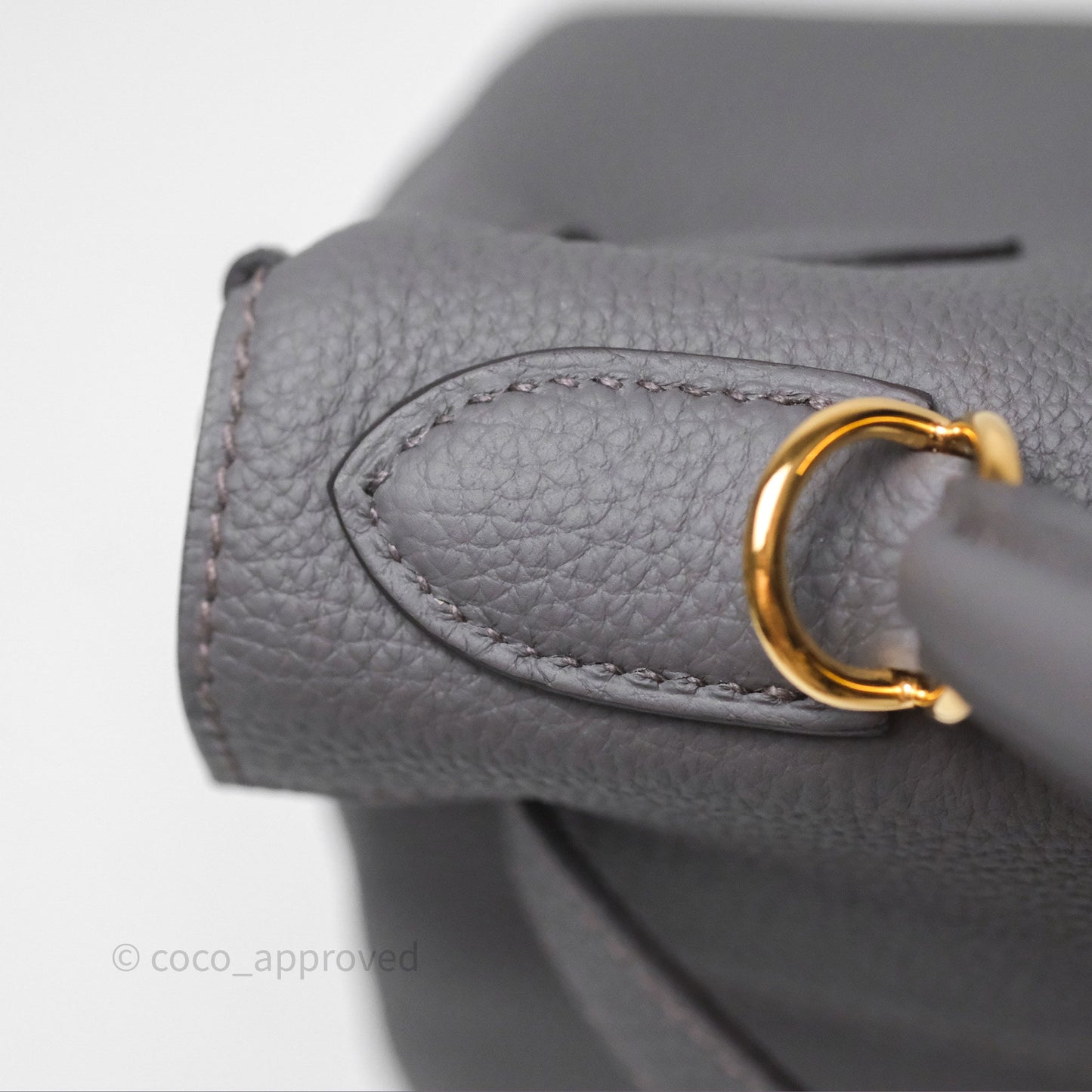 Hermès Kelly II 28 Retourne Etain 8F Togo Gold Hardware