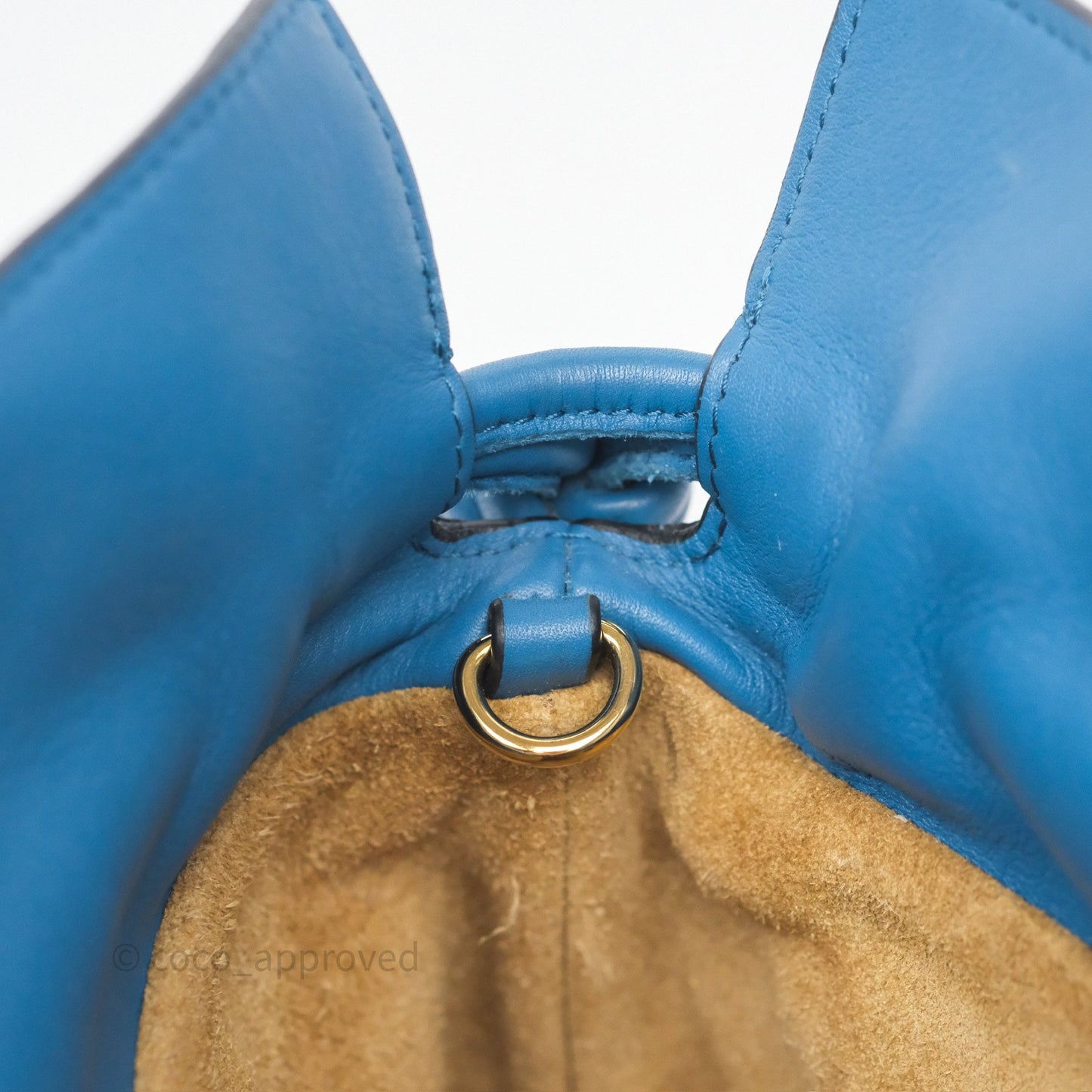 Loewe Mini Flamenco Clutch Nappa Calfskin Teal Blue