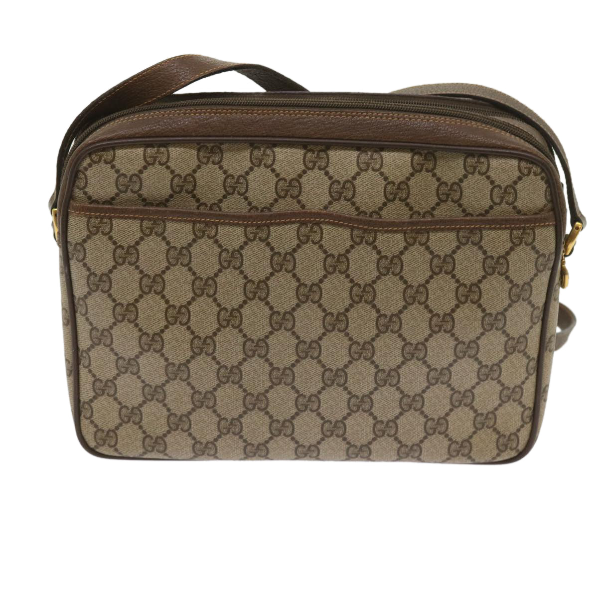 GUCCI GG Supreme Web Sherry Line Shoulder Bag PVC Beige 001 904 0848  65809