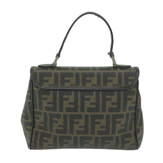Luxury FendiZucca Canvas Hand Bag Black Brown65831