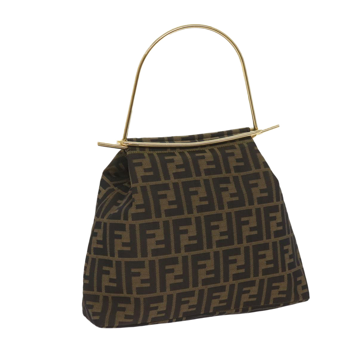 Luxury FendiZucca Canvas Hand Bag Black Brown65856