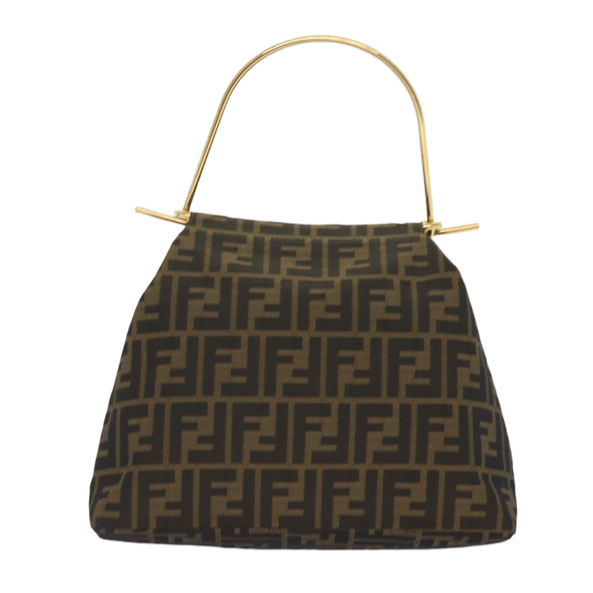 Luxury FendiZucca Canvas Hand Bag Black Brown65856