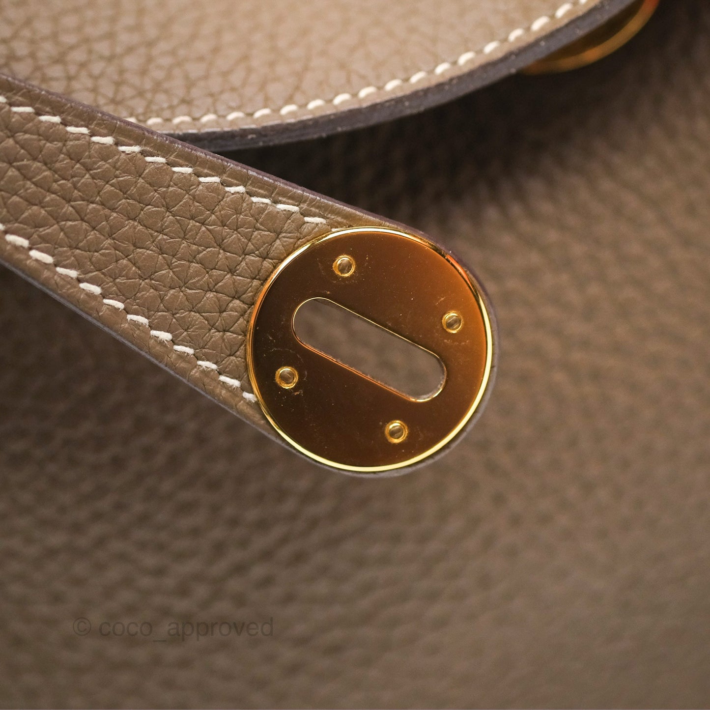 Hermès Lindy 26 Etoupe 18 Taurillion Clemence Gold Hardware