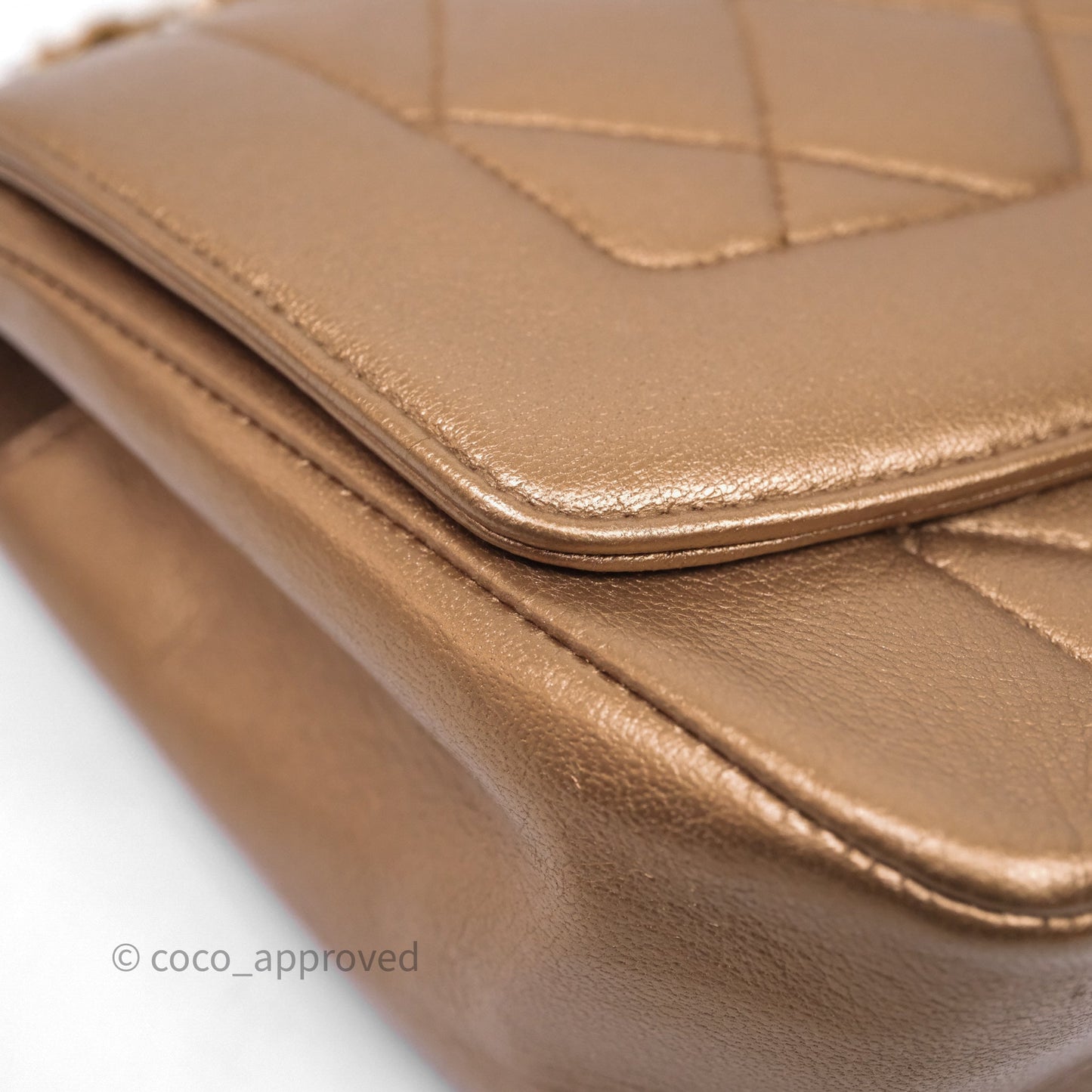 Chanel Vintage Small Quilted Classic Diana Flap Bag Gold Lambskin 24K Gold Hardware