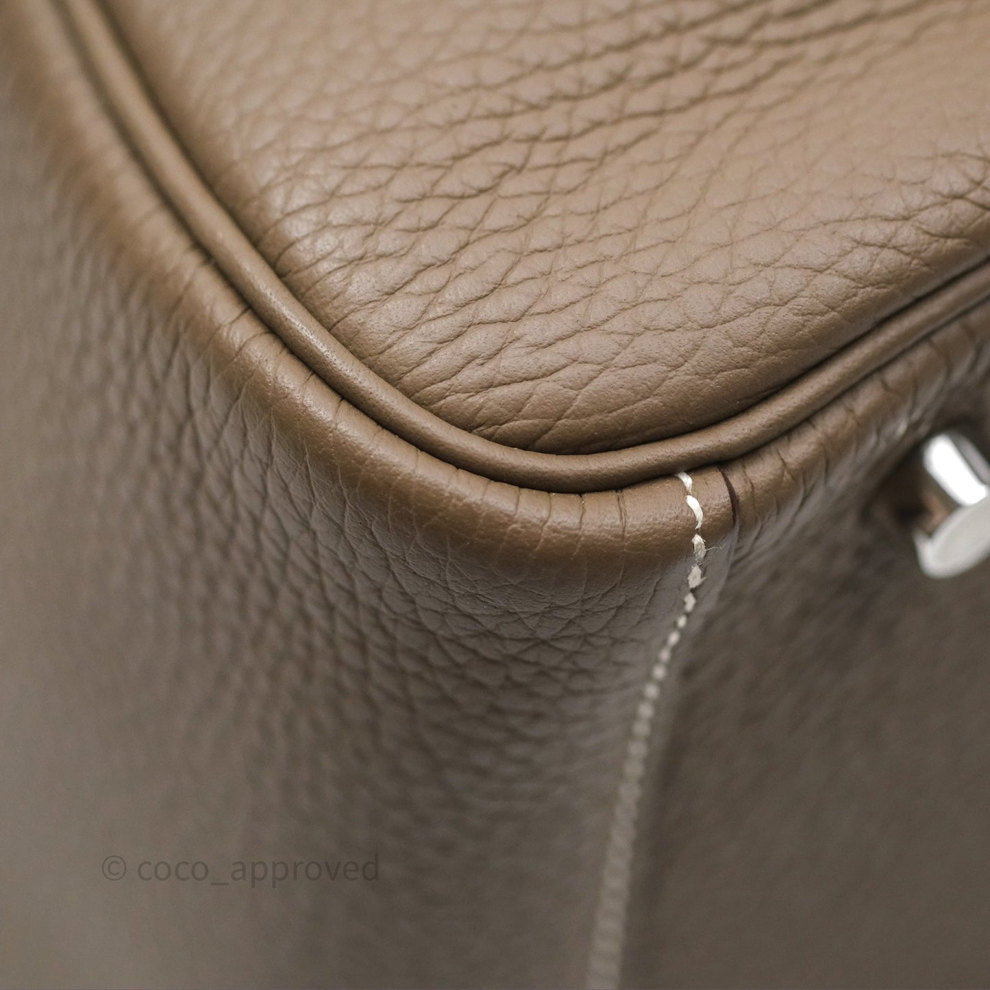 Hermès Lindy 30 Etoupe 18 Clemence Palladium Hardware