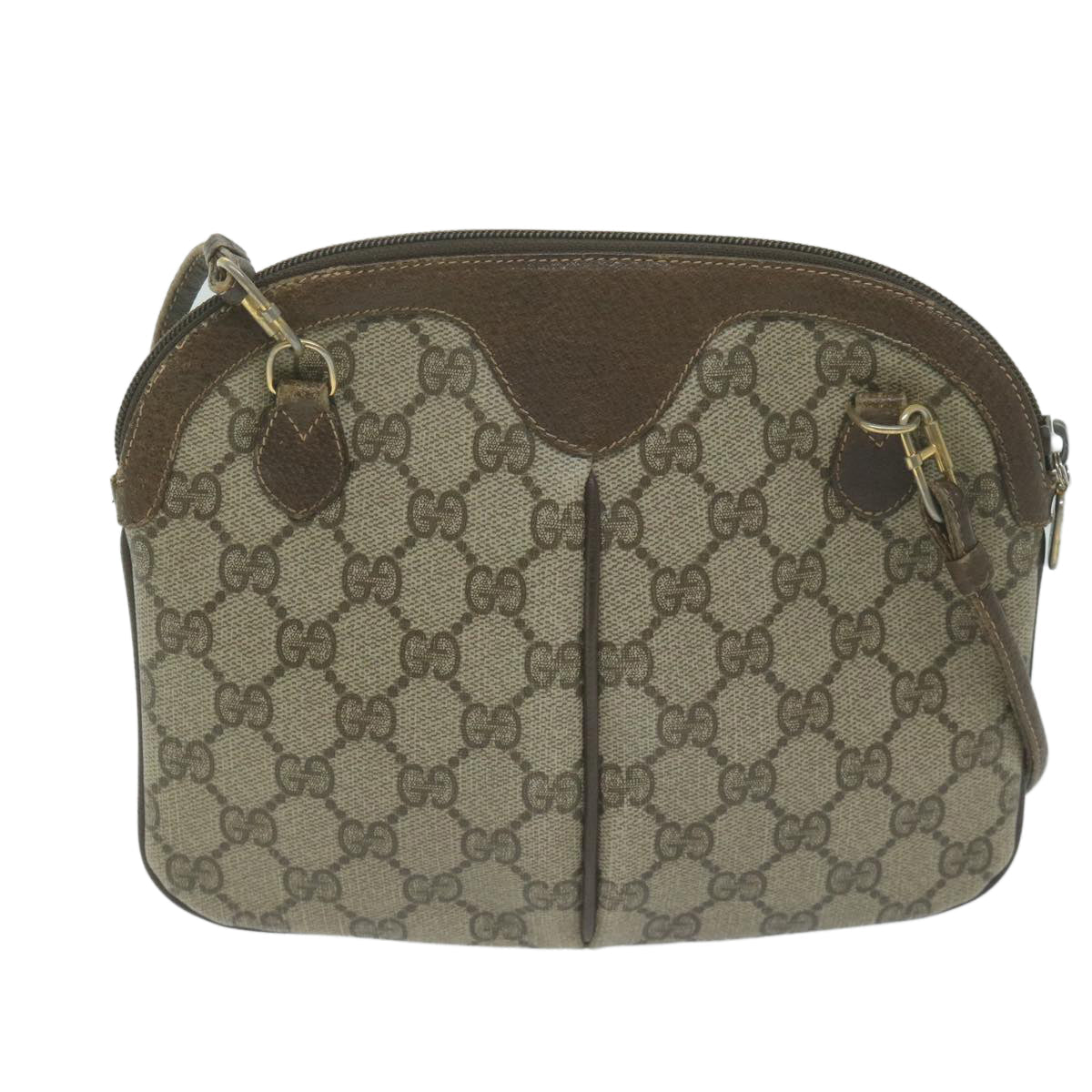 GUCCI GG Supreme Web Sherry Line Shoulder Bag PVC Beige 904 02 047  65903