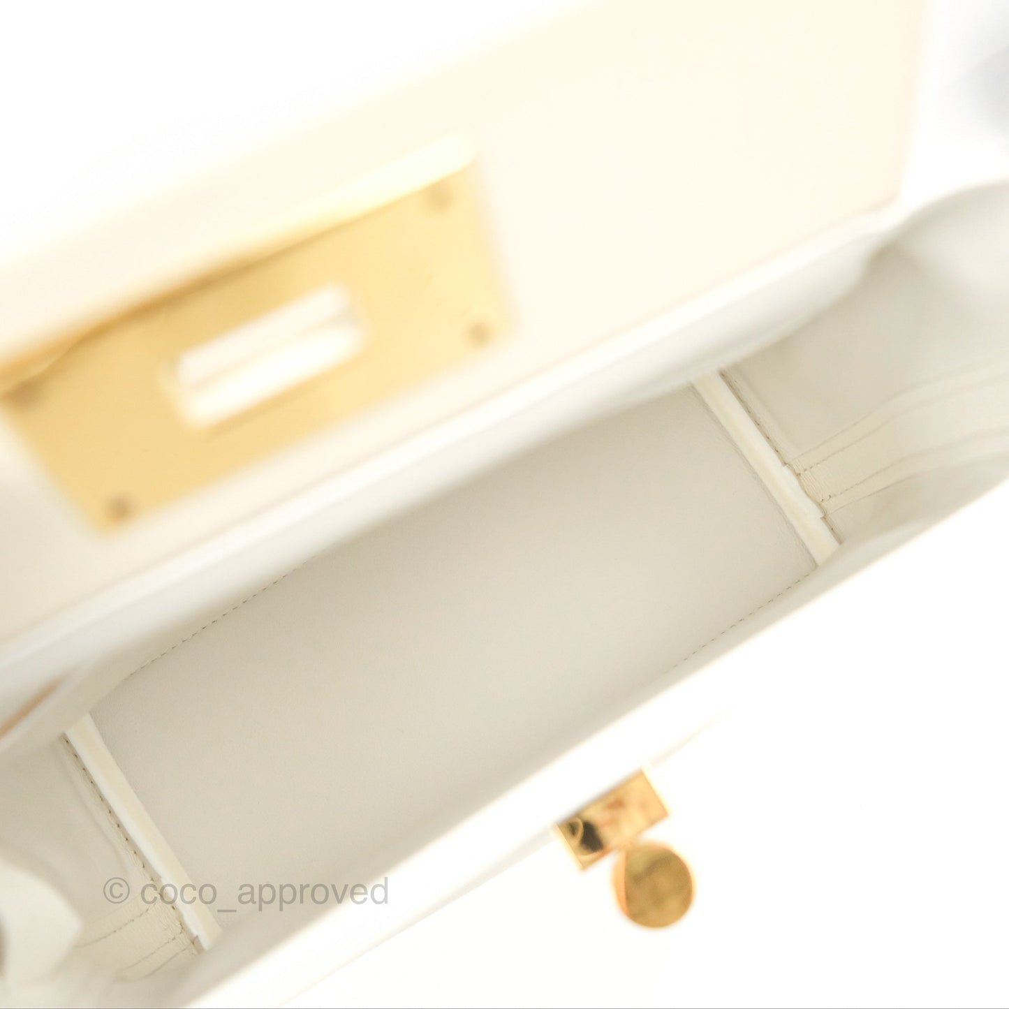 Hermès 24/24 21 Mini Blanc/Nata Evercolour/Swift Gold Hardware