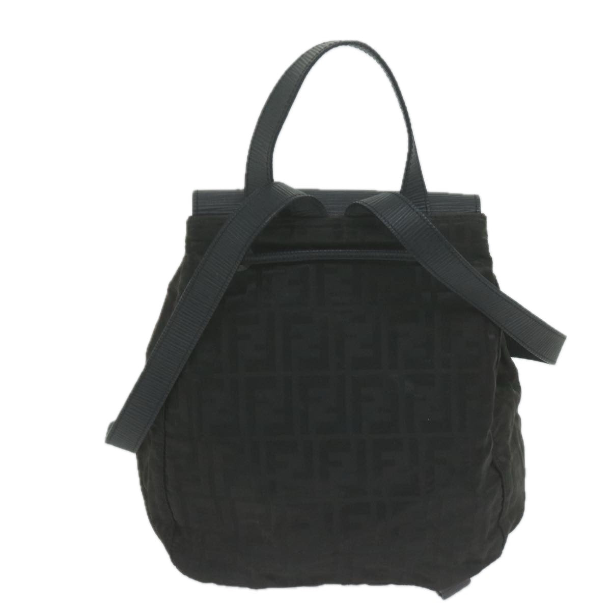 Luxury FendiZucca Canvas Backpack Brown Black65921