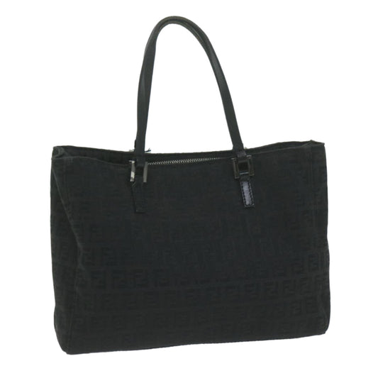 Luxury FendiZucchino Canvas Hand Bag Black 8BL02565922
