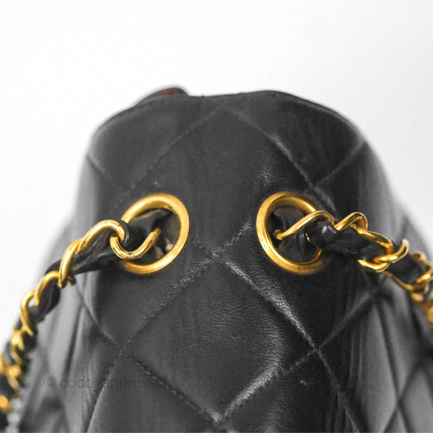 Chanel Vintage Double Sided Jumbo Flap Black Lambskin 24K Gold Hardware