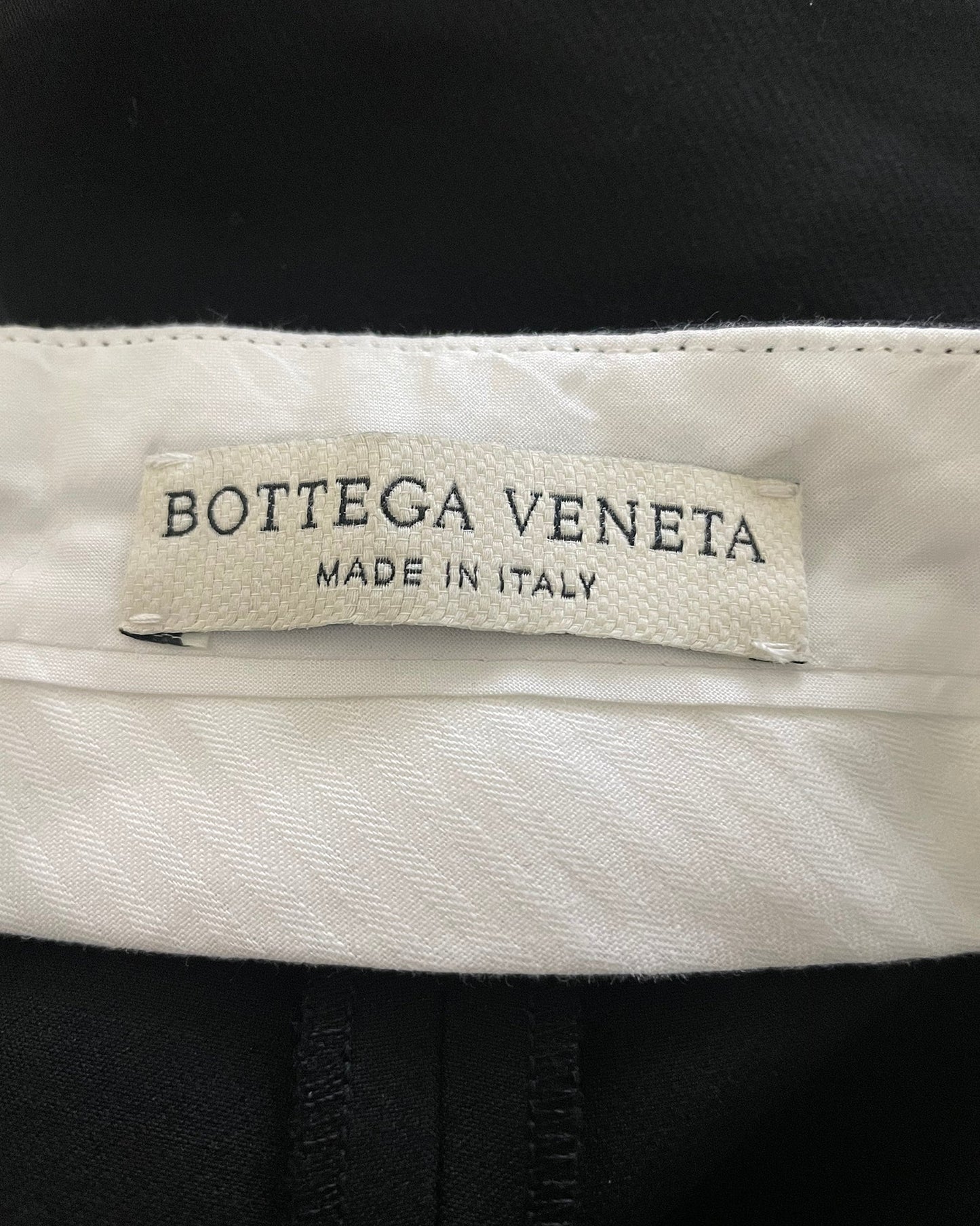 Luxury Bottega Veneta Pleated Trousers in Black Acetate