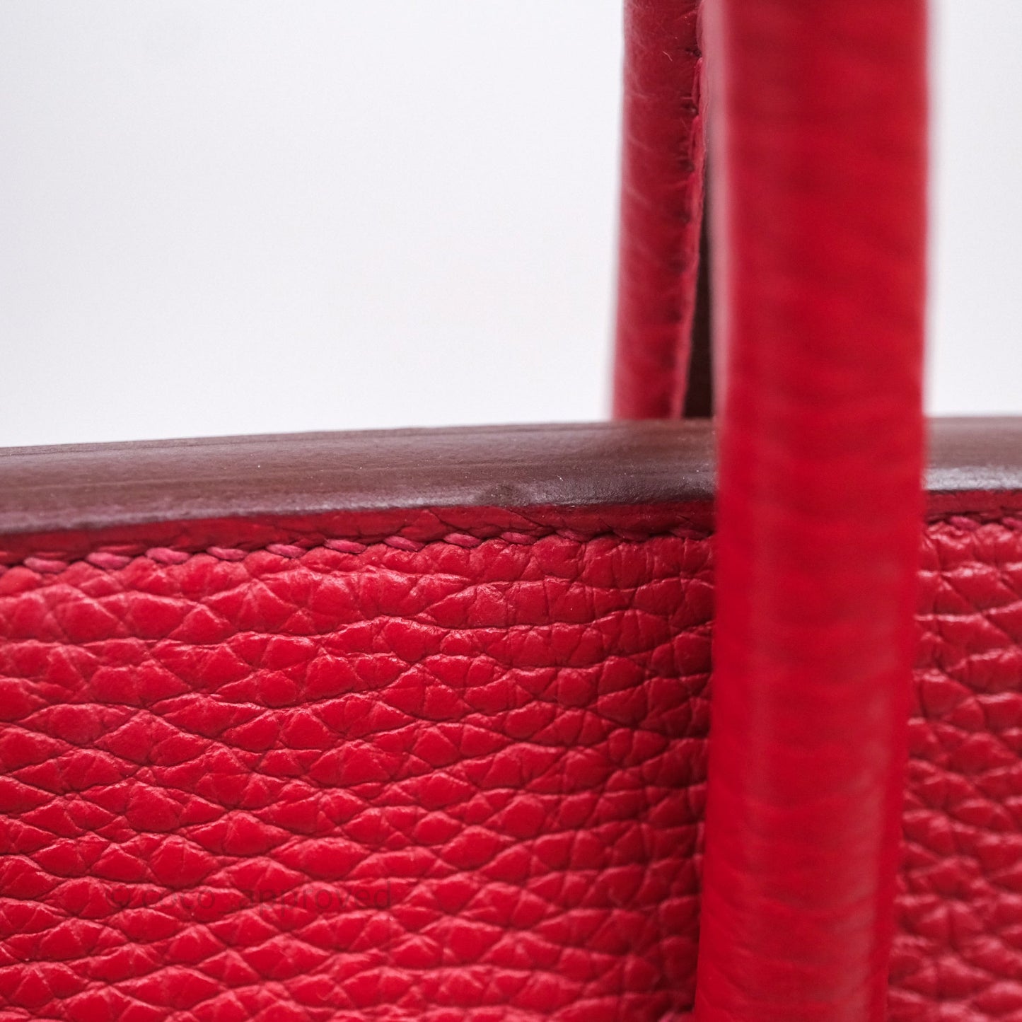 Hermes Birkin 35 Rouge Casaque Clemence Palladium Hardware