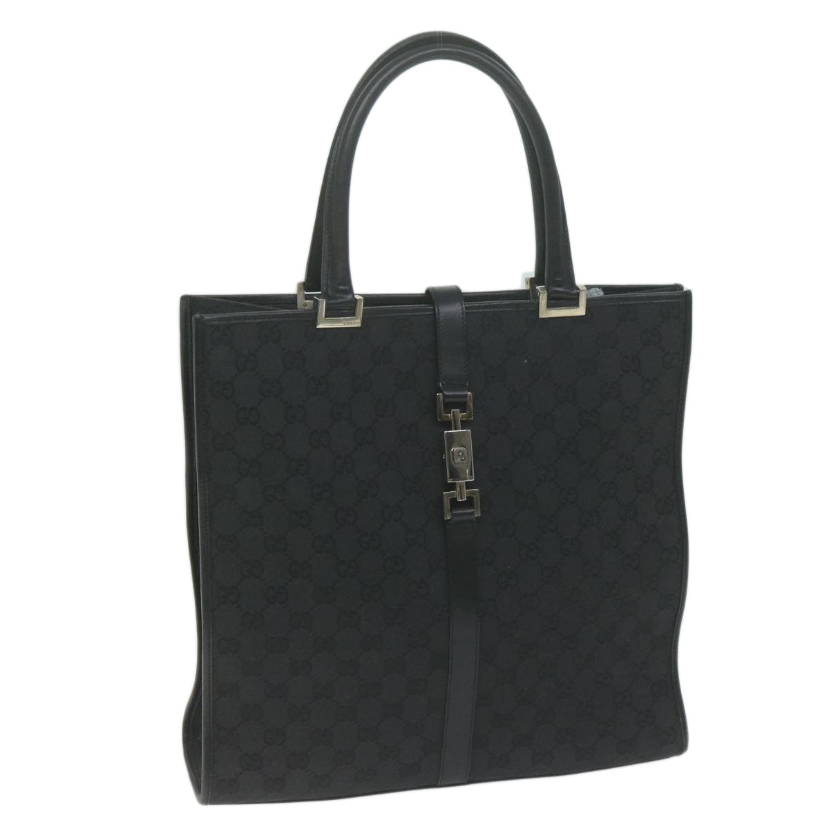 GUCCI Jackie GG Canvas Hand Bag Black 002 1064 1669  65997