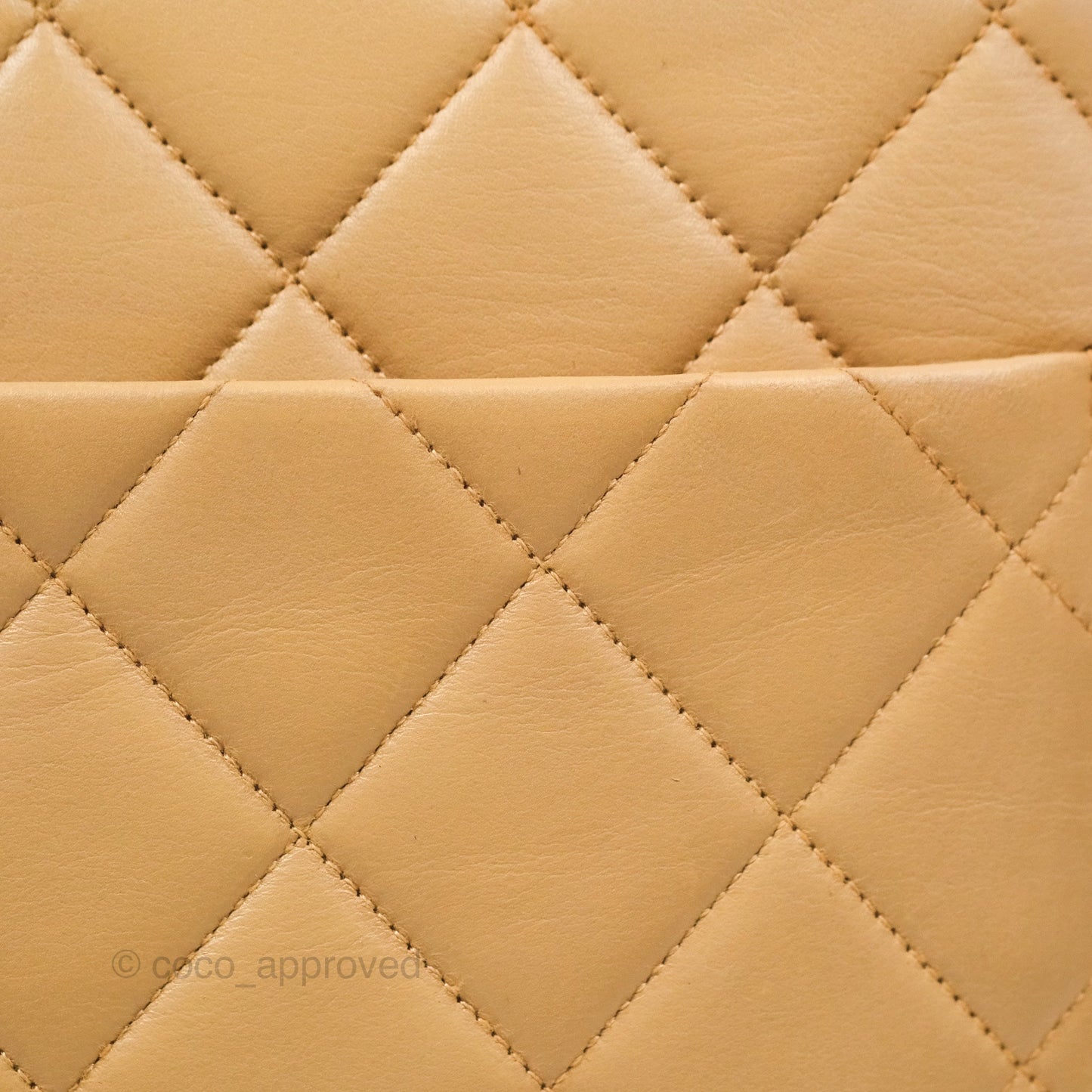 Chanel Vintage Medallion CC Beige Lambskin Tote Bag Gold Hardware