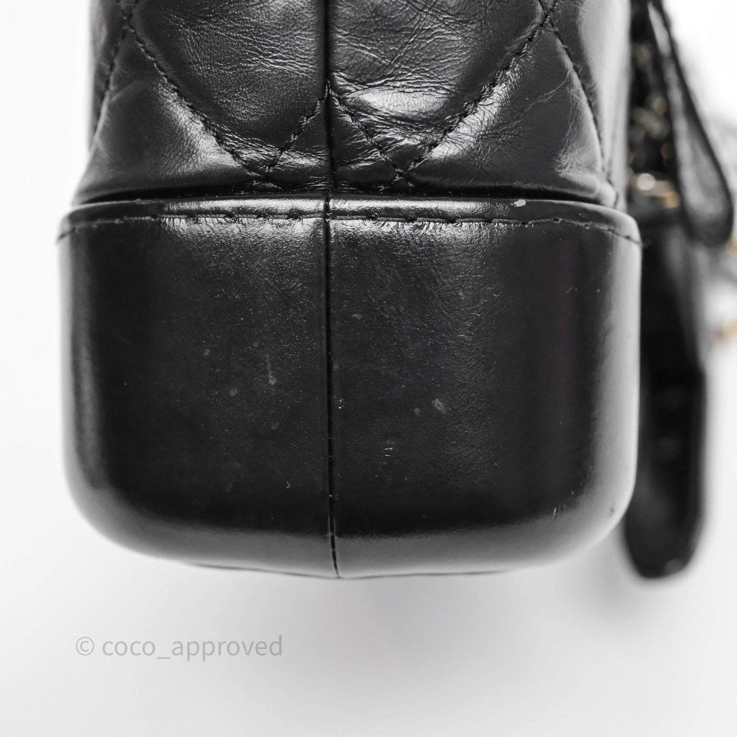 Chanel Small Gabrielle Hobo Quilted Black Aged Calfskin