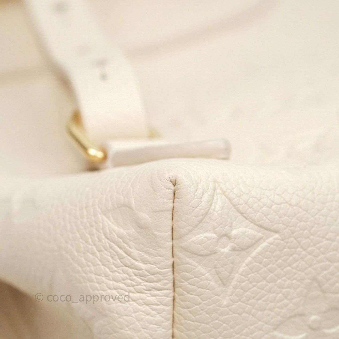 Louis Vuitton Backup Cream Monogram Empreinte Leather