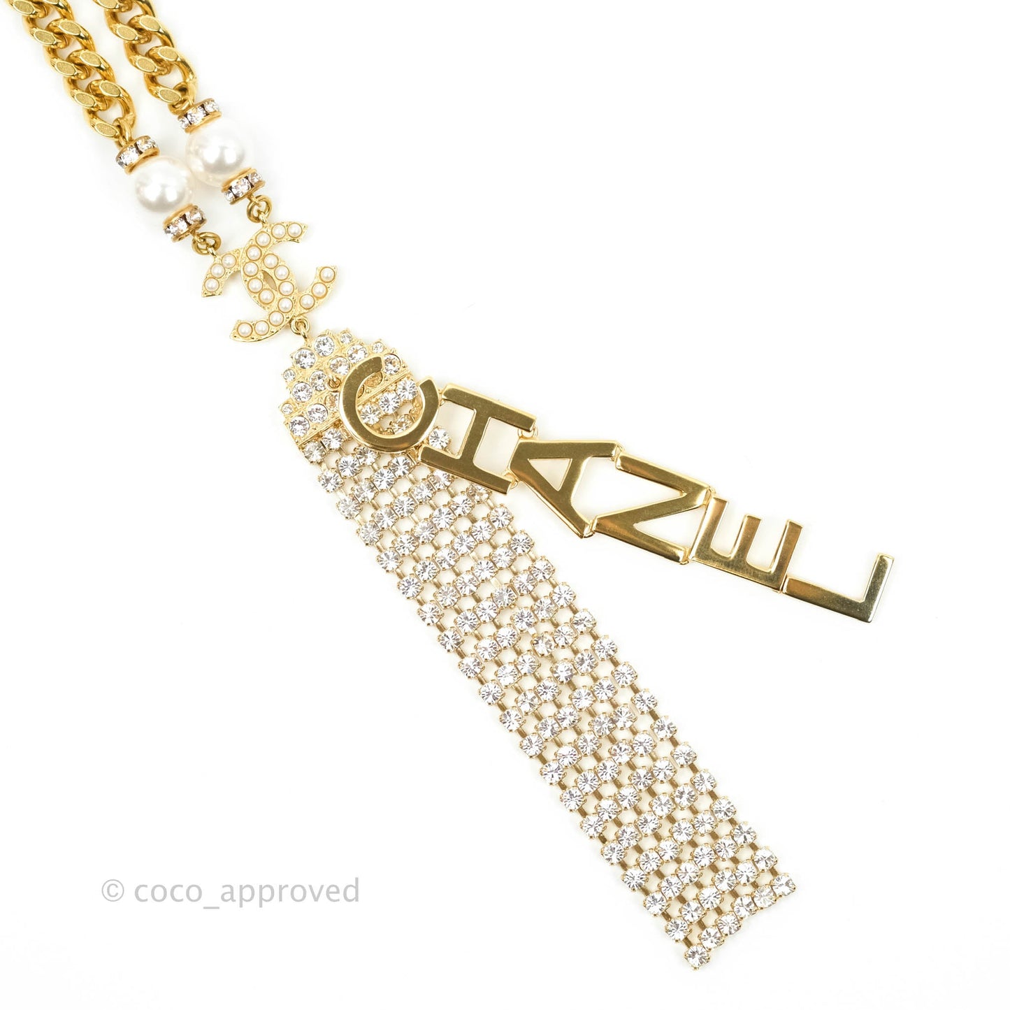 Chanel CC Crystal Drop Necklace 20B