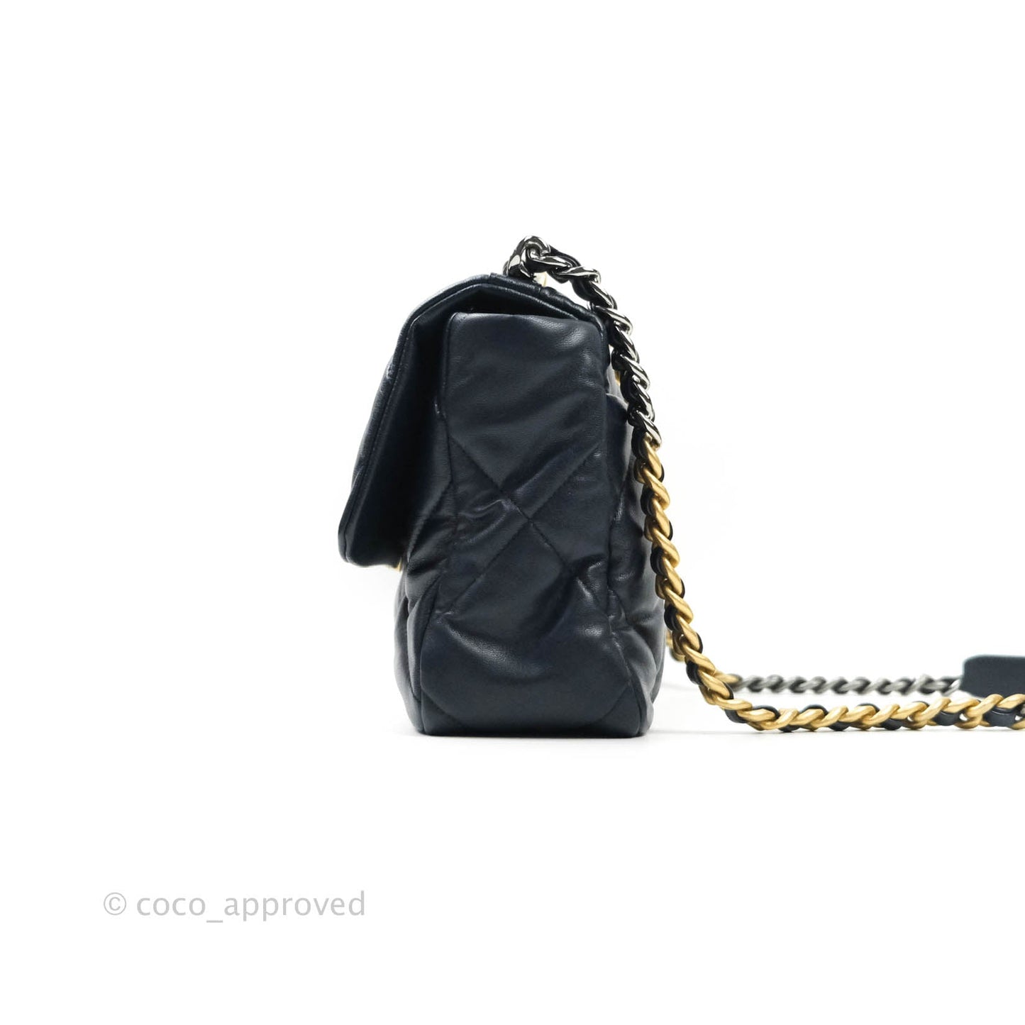Chanel 19 Medium Dark Navy Mixed Hardware Goatskin