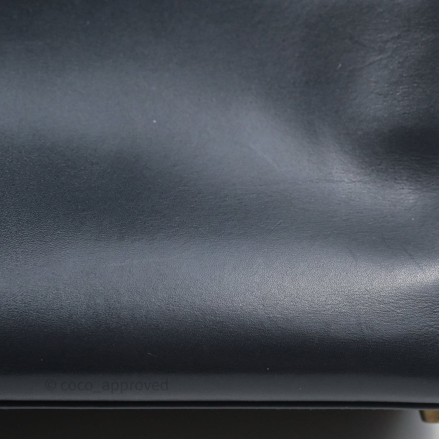 Hermès Vintage Kelly 28 Retourn Navy Box Leather Gold Hardware