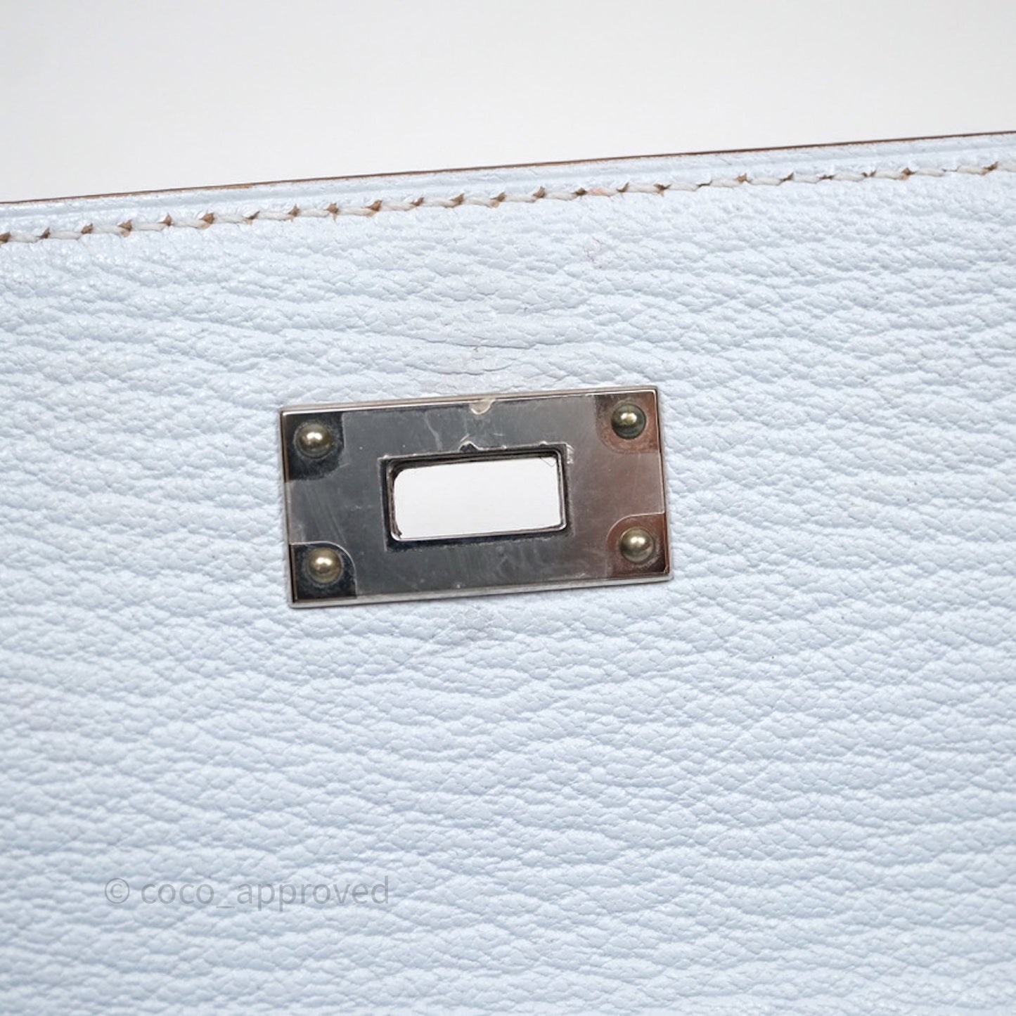 Hermès Kelly To Go Bleu Brume T0 Chèvre Mysore Palladium Hardware
