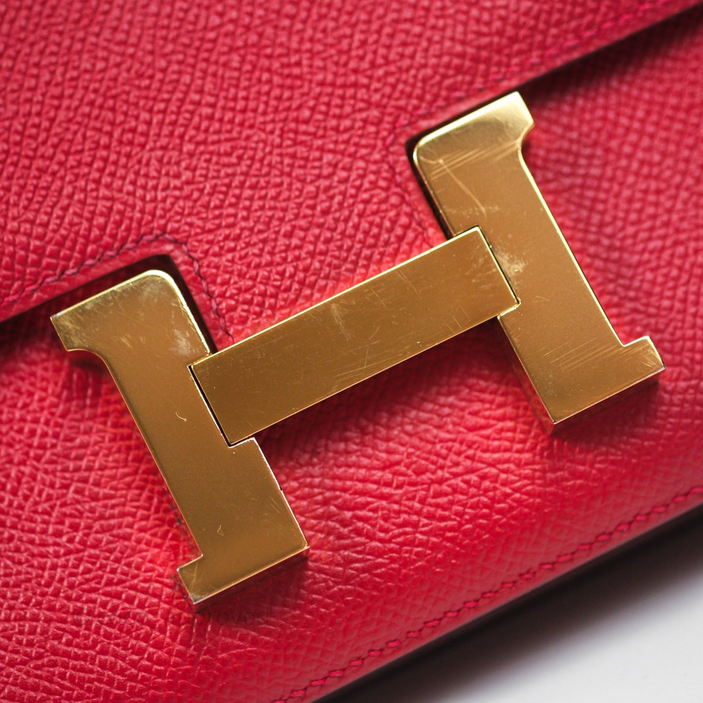 Hermès Constance Mini 18cm Rouge Casque Epsom Gold Hardware