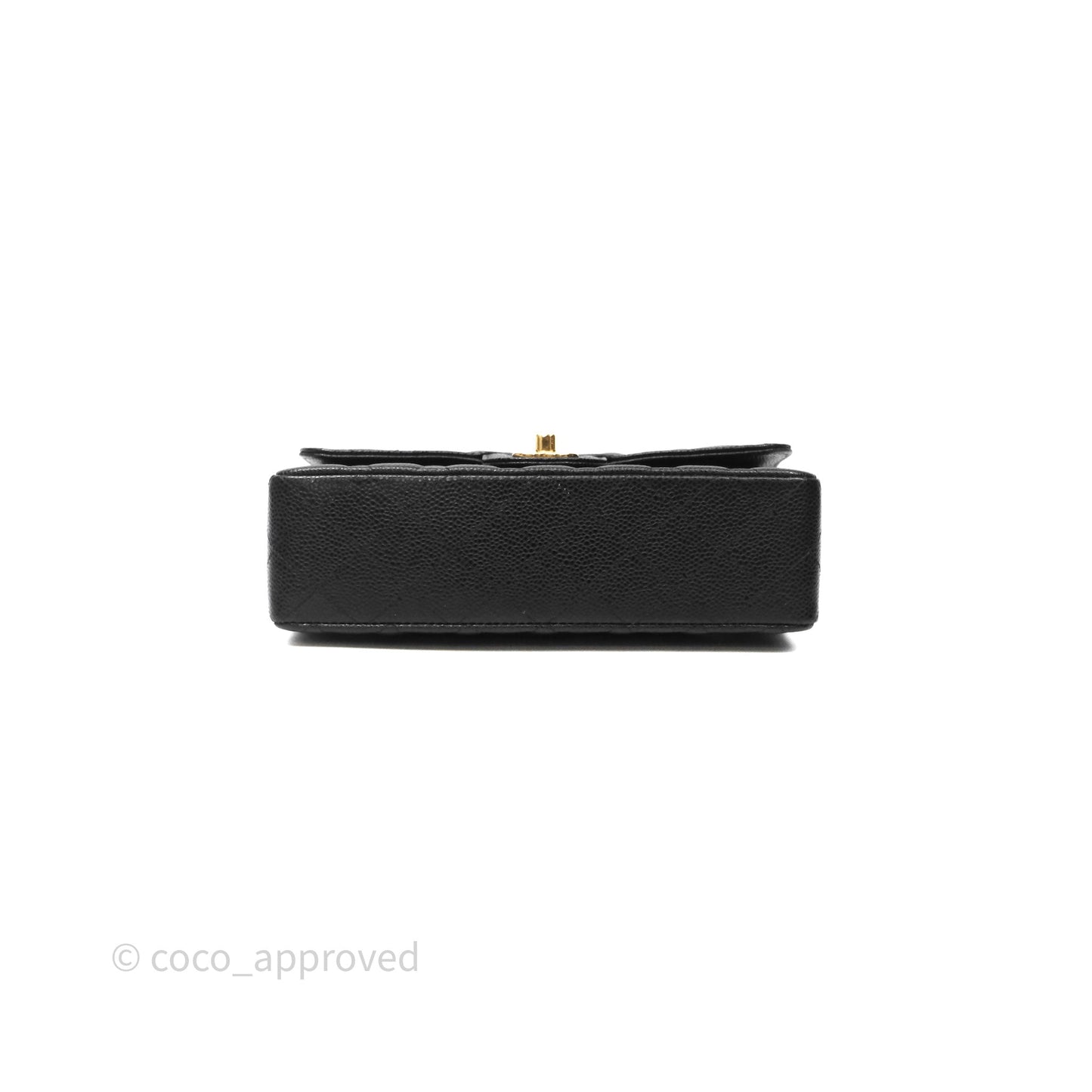 Chanel Small Classic Flap Quilted Black Caviar Gold Hardware