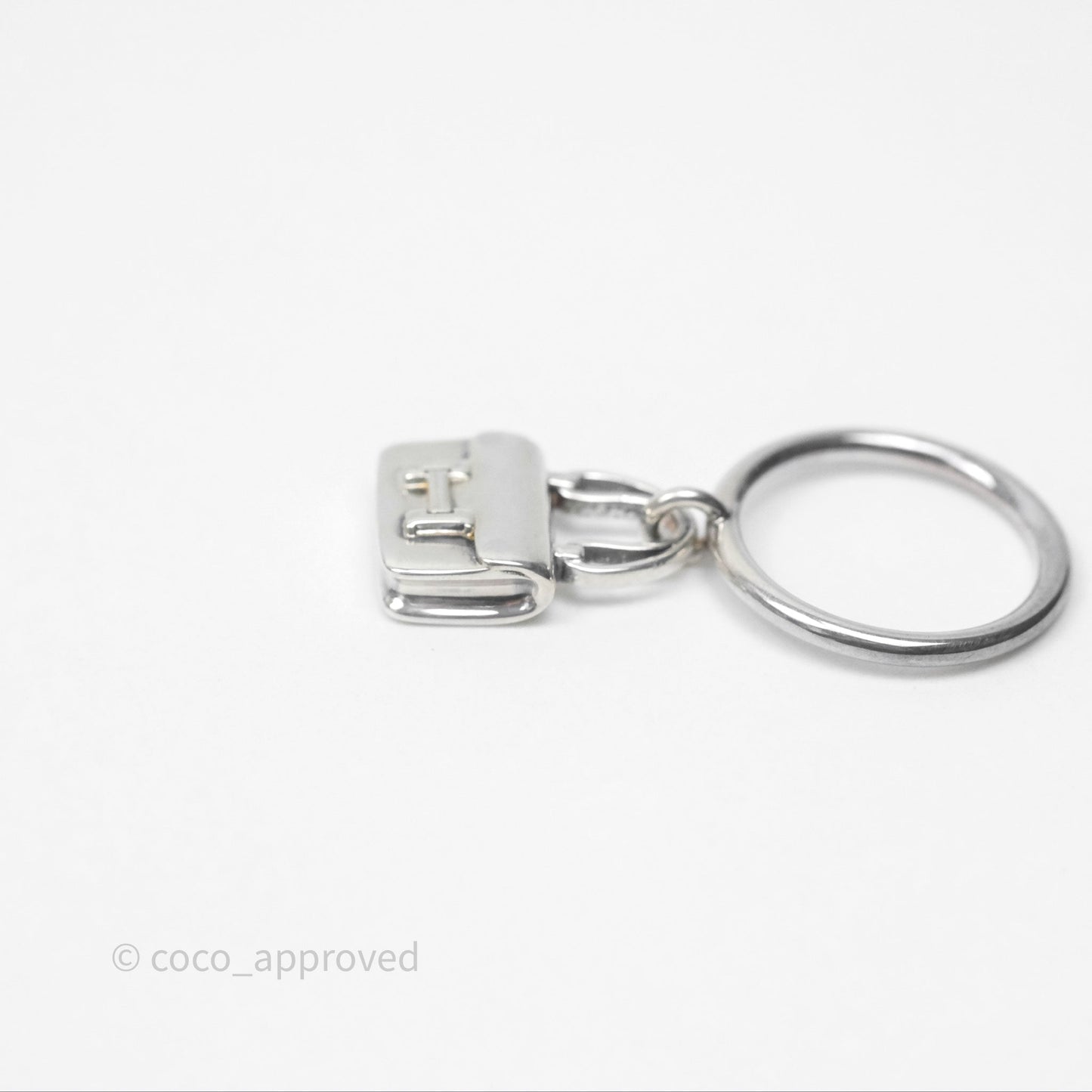 Hermès Amulettes Constance Ring in Sterling Silver Size 53