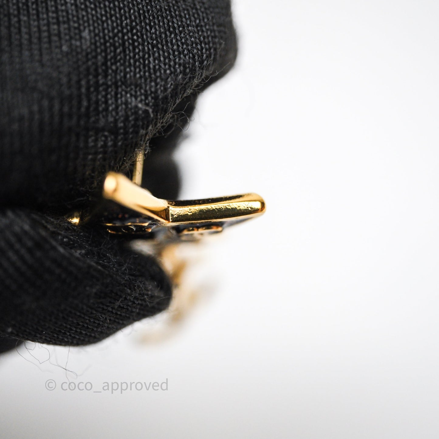 Chanel Star Drop CC Earrings Gold Tone 24C