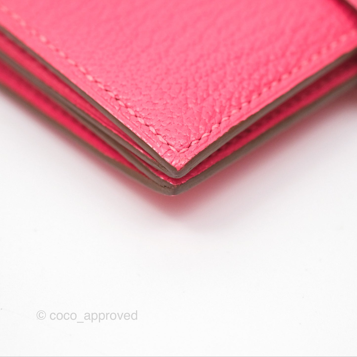 Hermès Bearn Mini Wallet Rose Lipstick U5 Chevre Mysore Palladium Hardware