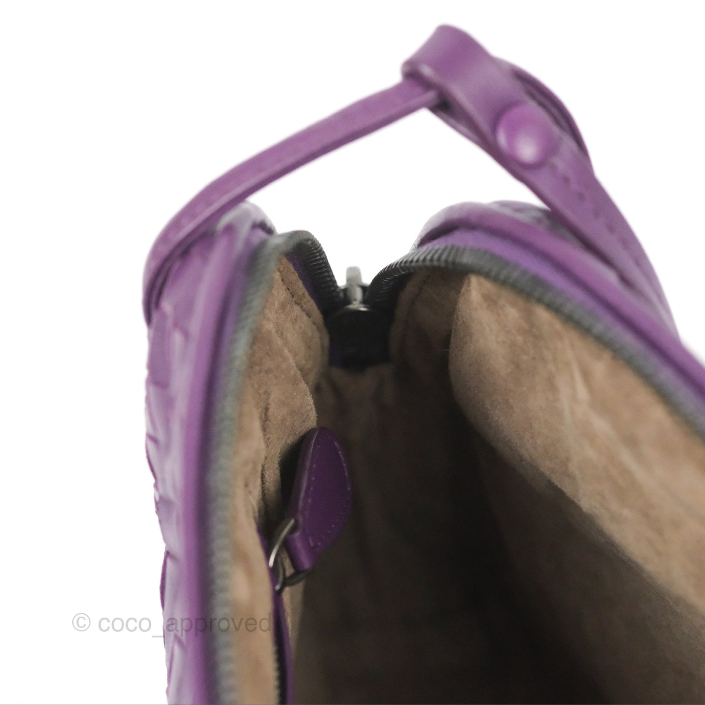 Bottega Veneta Crossbody Bag Intrecciato Leather Purple