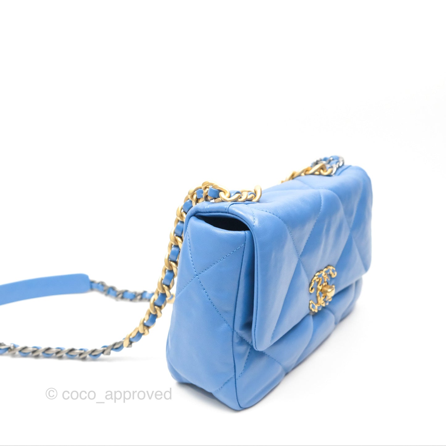 Chanel 19 Small Blue Mixed Hardware