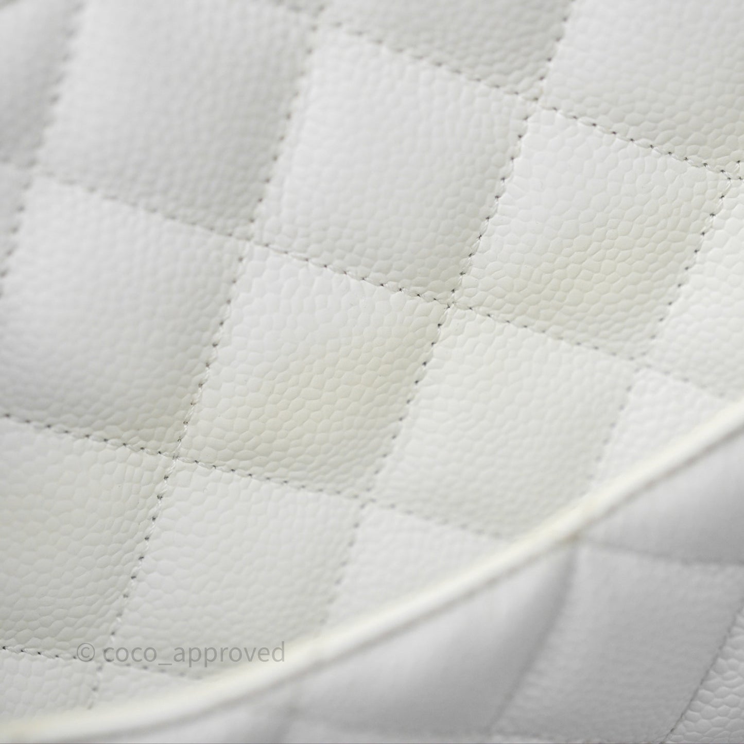 Chanel GST White Caviar Silver Hardware
