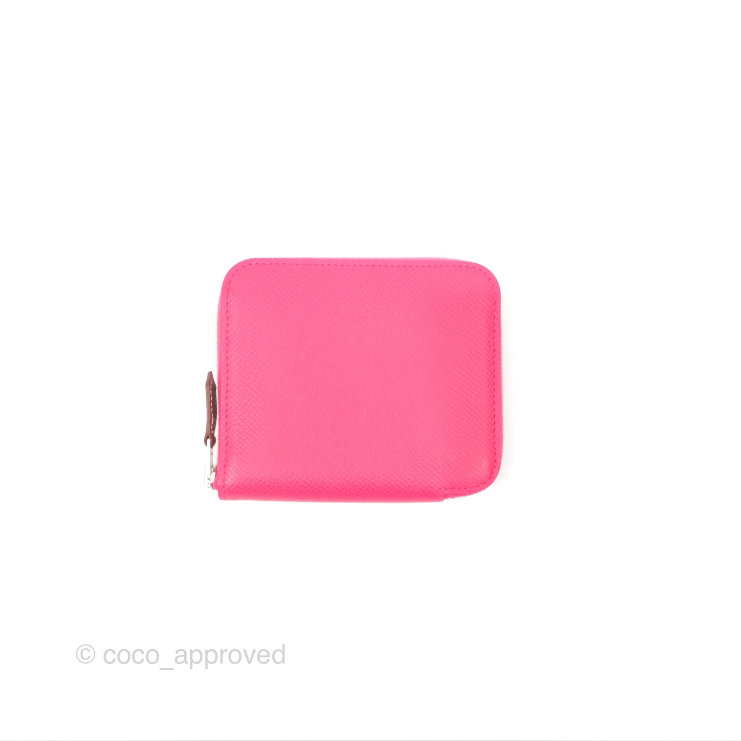 Hermès Silk In Compact Wallet Rose Extreme/ Colvert Epsom