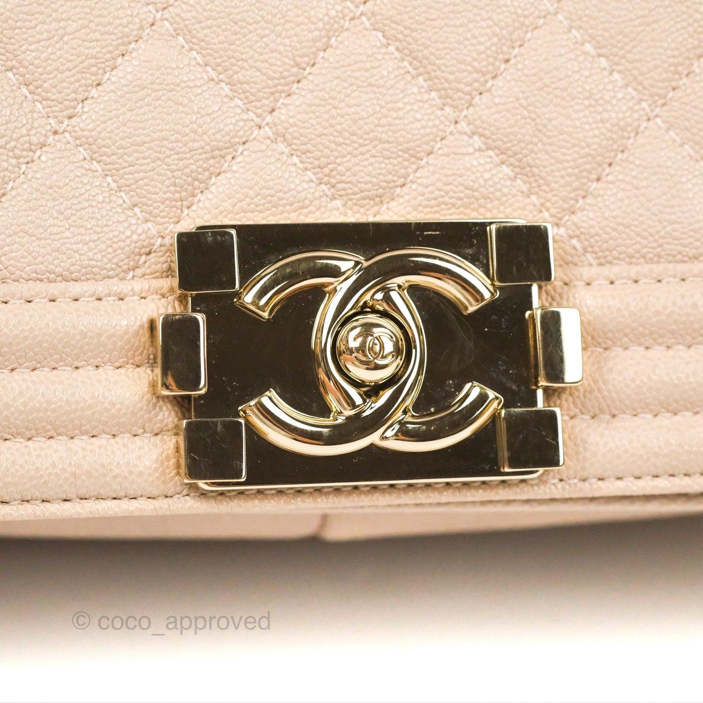 Chanel Quilted Medium Boy Dusty Pink Caviar Gold Hardware