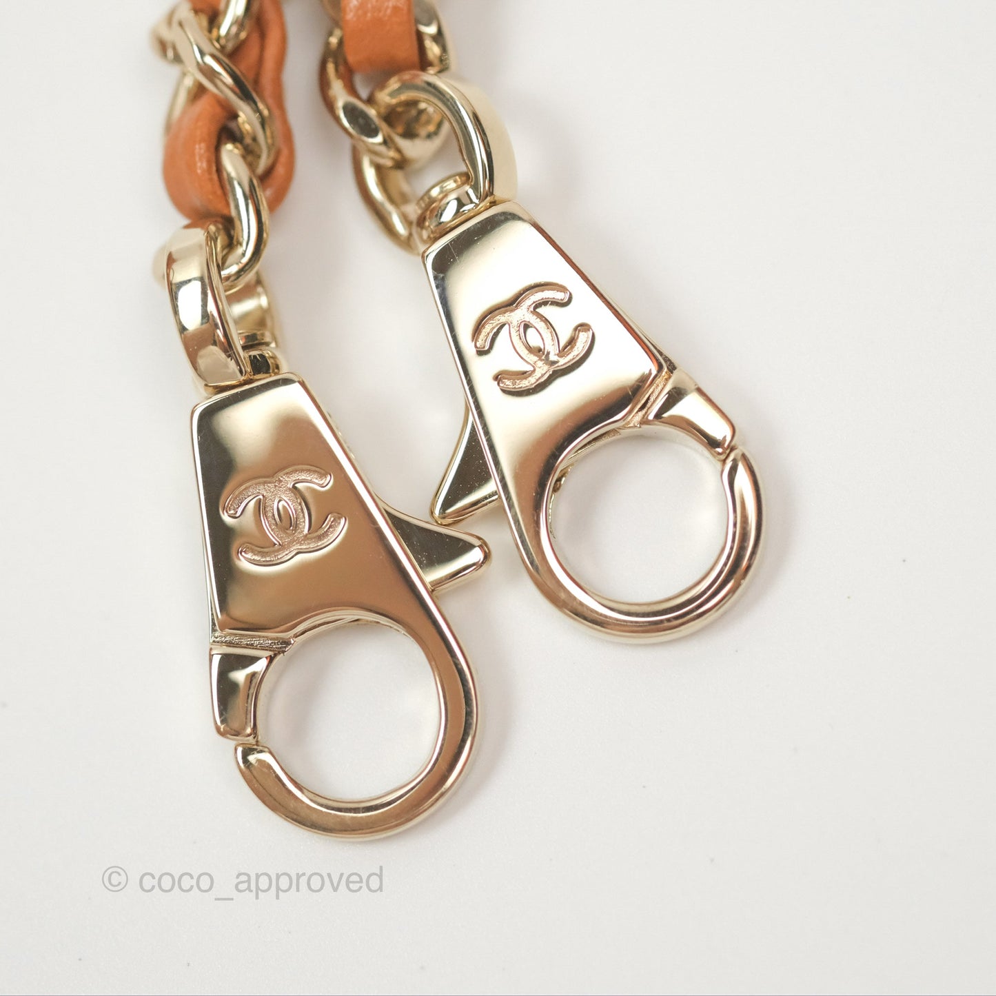 Chanel Small Coco Handle Quilted Caramel Caviar Gold Hardware 21A
