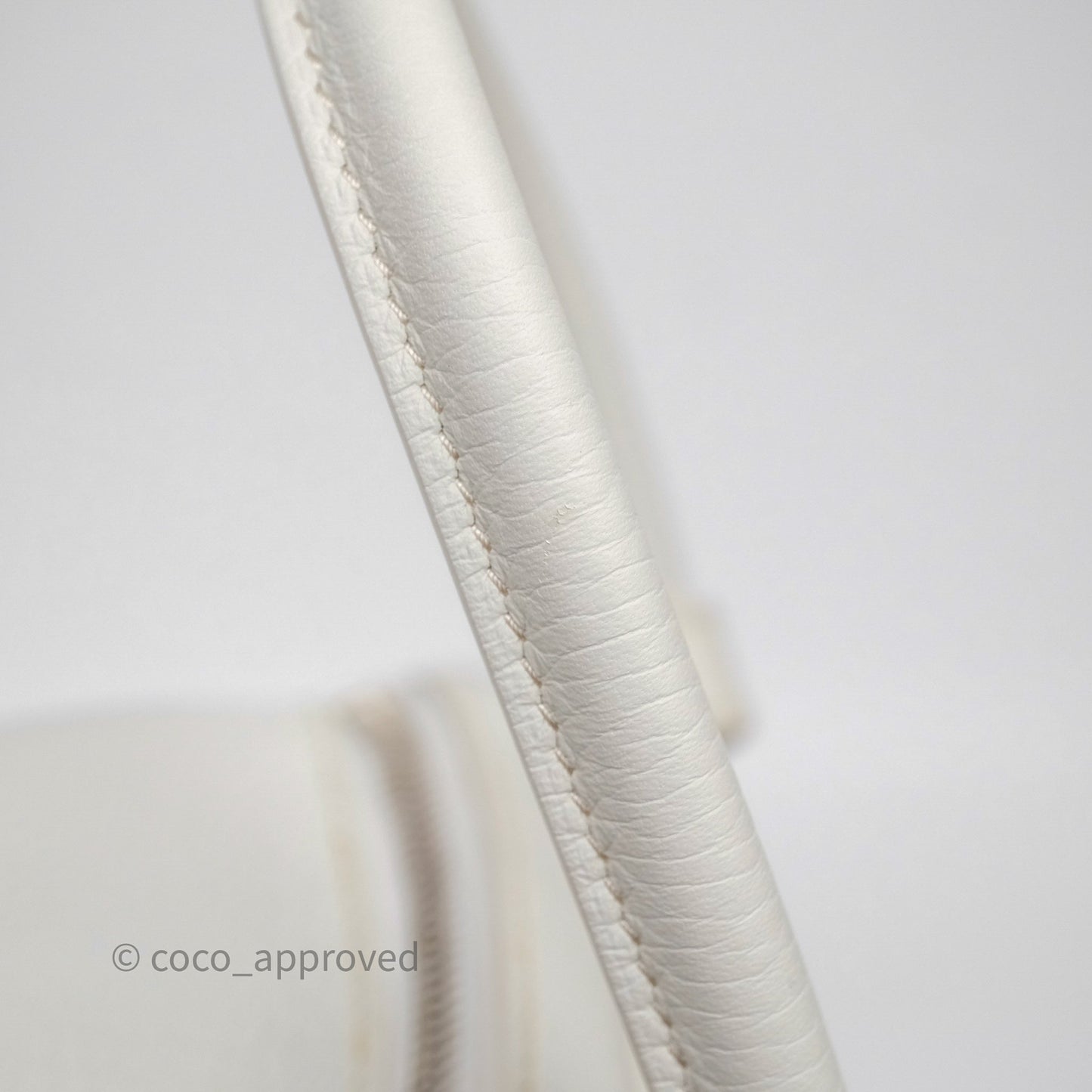 Hermès Lindy 30 White Clemence Palladium Hardware
